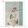  retro, old postcard, children, birdcage, magnolia flowers, letter, floral ornament, decor, umbrella, alte Postkarte, Kinder, Vogelkäfig, Magnolie, Magnolienblüten, Brief, Blumenschmuck, Dekor, Schirm, postal antigua, niños